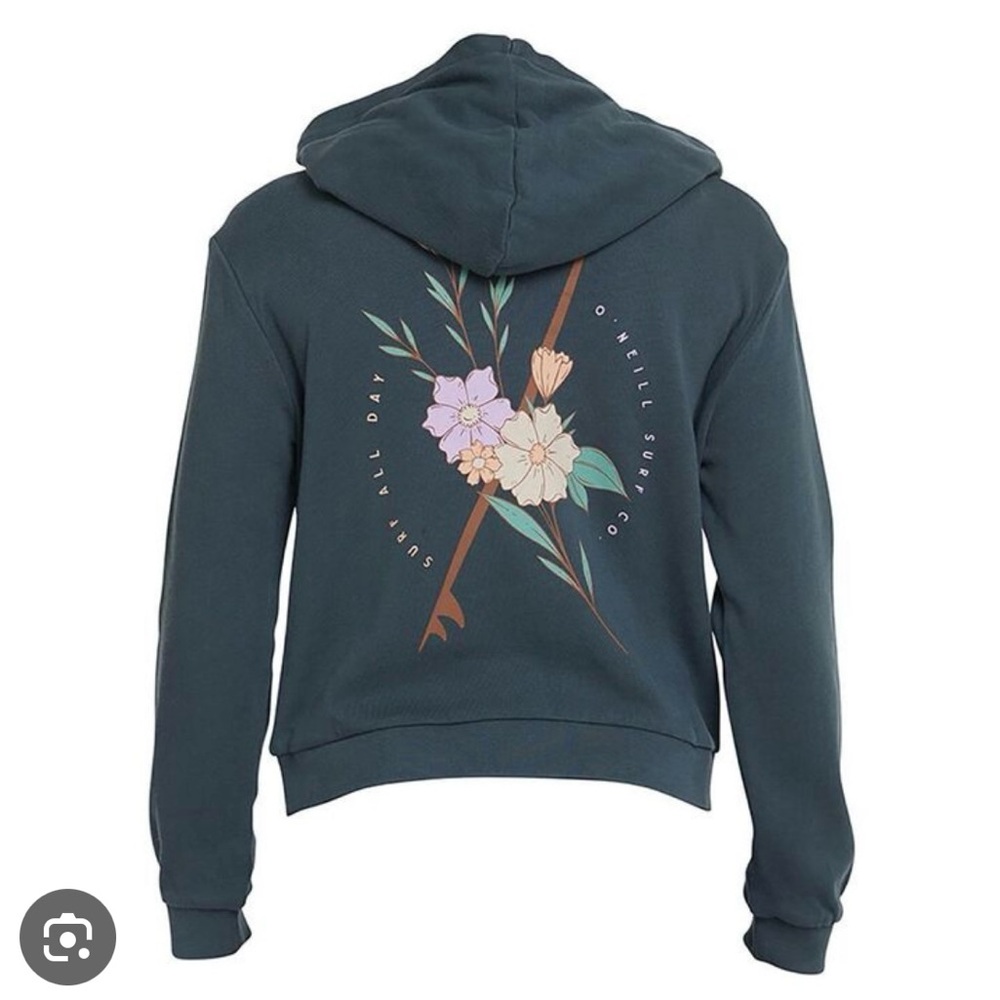 O’Neill Girl’s Scobie Hoodie Sweatshirt- Surf All Day- Slate- NWT 🏄‍♀️